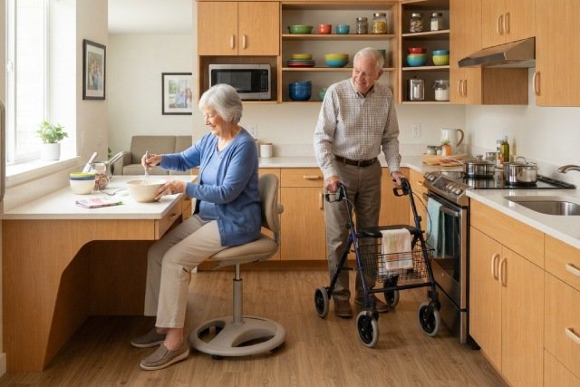 Aménager la cuisine des seniors : allier confort et sécurité au quotidien